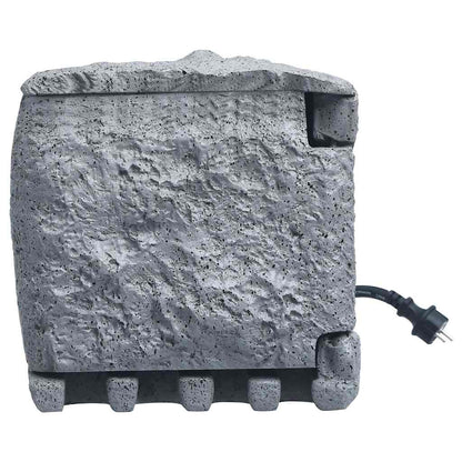 Presa da Esterno 4 Spine Resistente all'Acqua Poliresina Grigia