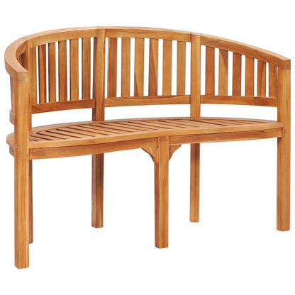 Panchina a Forma di Banana 120 cm in Legno Massello di Teak