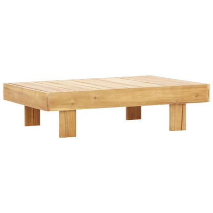Tavolino da Salotto 100x60x25 cm in Legno Massello di Acacia