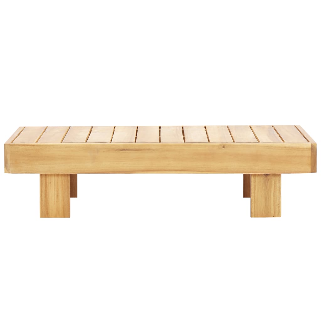 Tavolino da Salotto 100x60x25 cm in Legno Massello di Acacia