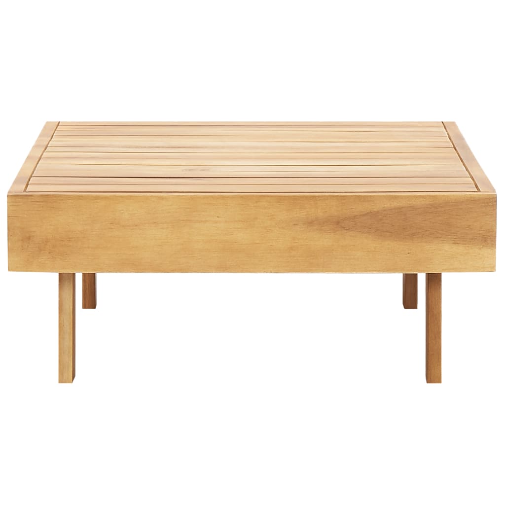 Tavolino da Salotto 100x60x25 cm in Legno Massello di Acacia