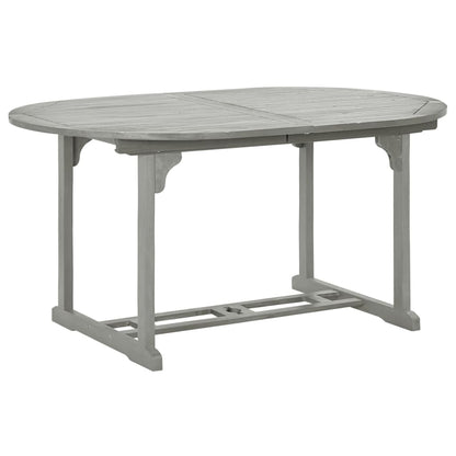 Tavolo da Giardino Grigio 200x100x75 cm in Legno di Acacia