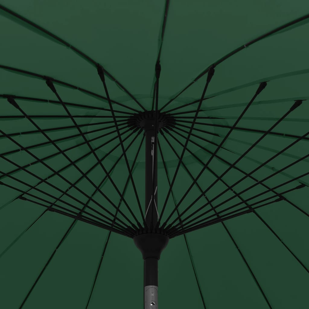 Ombrellone da Esterni con Palo in Alluminio 270 cm Verde