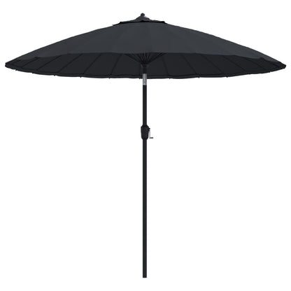Ombrellone da Giardino con Palo in Alluminio 270 cm Nero