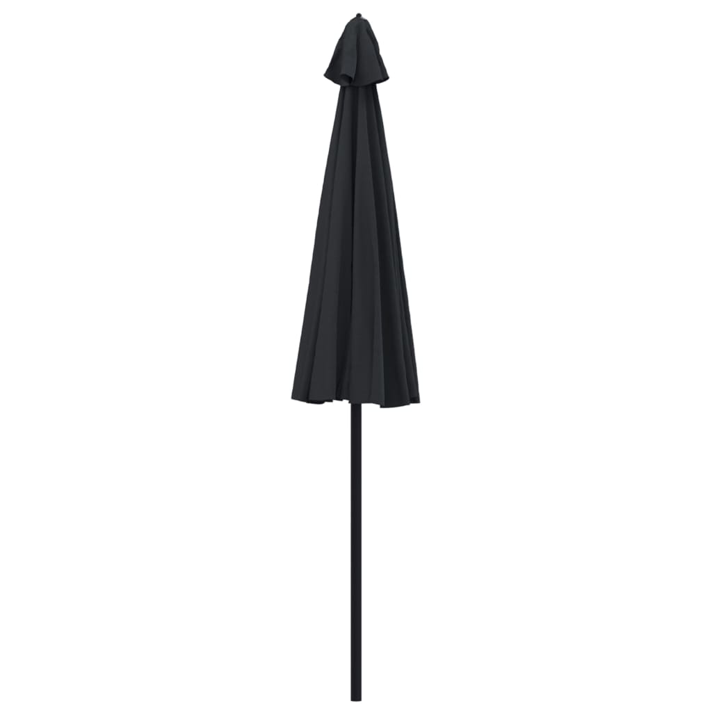 Ombrellone da Giardino con Palo in Alluminio 270 cm Nero