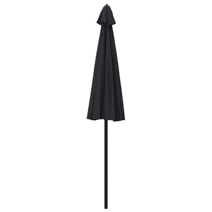 Ombrellone da Giardino con Palo in Alluminio 270 cm Nero
