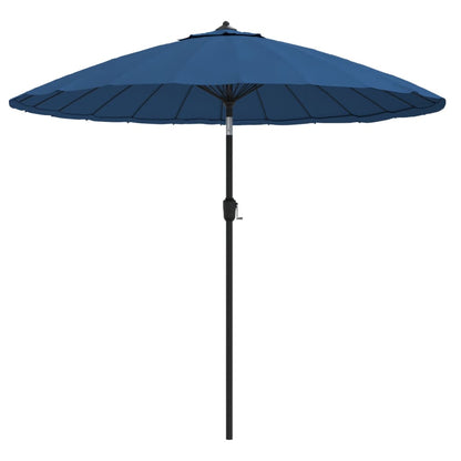 Ombrellone da Giardino con Palo in Alluminio 270 cm Azzurro