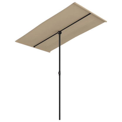 Ombrellone da Giardino con Palo in Alluminio 180x110cm Verde