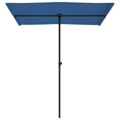 Ombrellone da Giardino con Palo in Alluminio 180x110 cm Azzurro