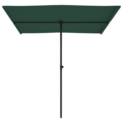 Ombrellone da Giardino con Palo in Alluminio 2x1,5 m Verde