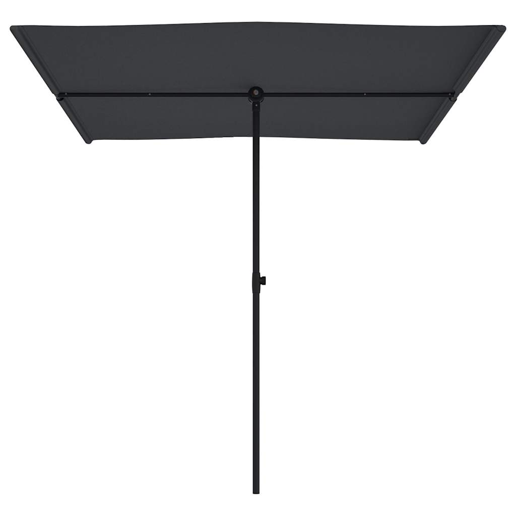 Ombrellone da Giardino con Palo in Alluminio 2x1,5 m Nero