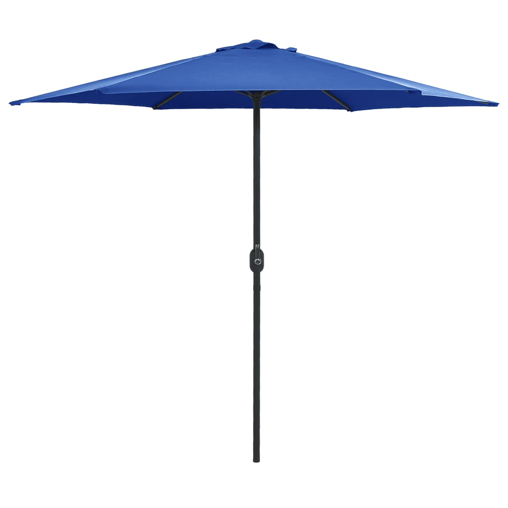Ombrellone da Giardino con Palo in Alluminio 270x246 cm Azzurro