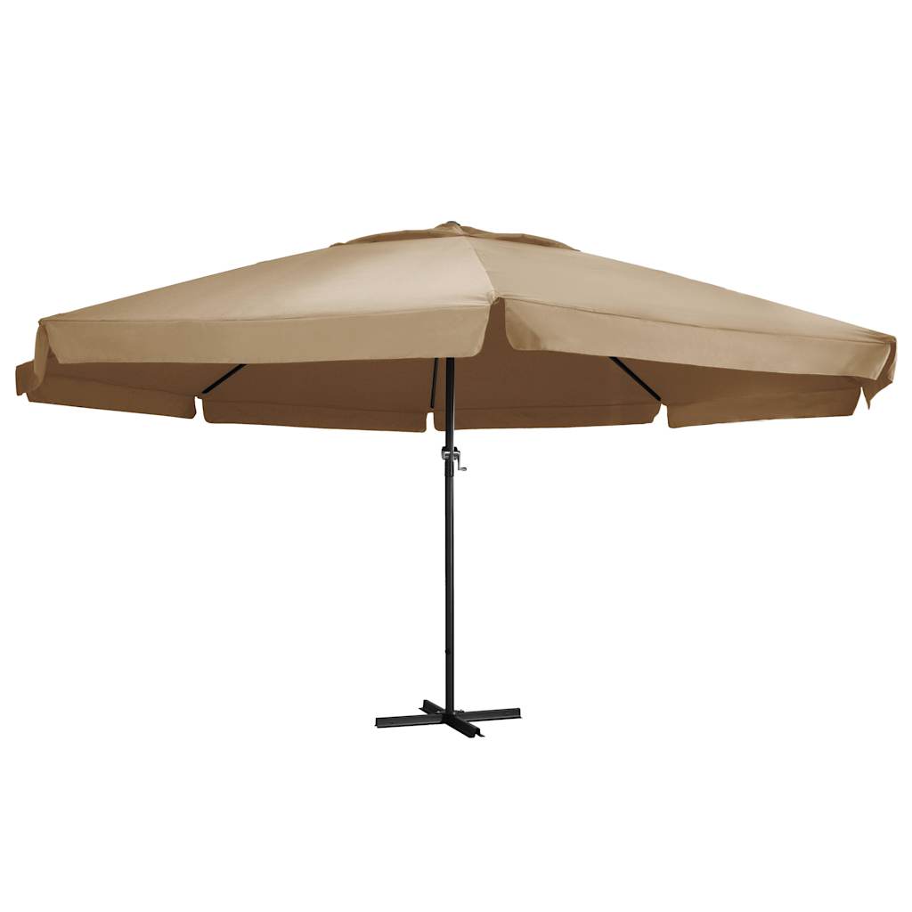 Ombrellone da Giardino con Palo in Alluminio 600 cm Tortora