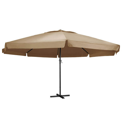 Ombrellone da Giardino con Palo in Alluminio 600 cm Tortora