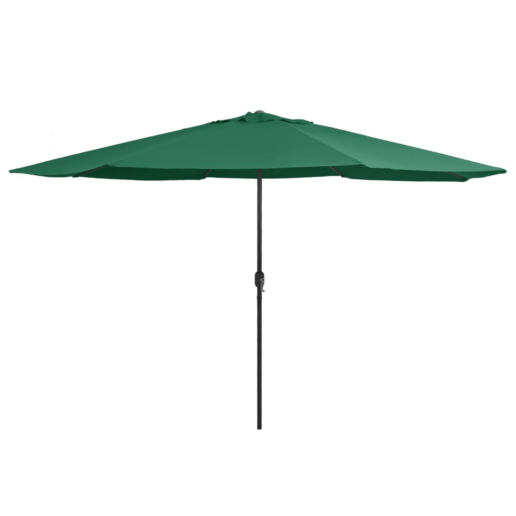 Ombrellone da Giardino con Palo in Metallo 390 cm Verde