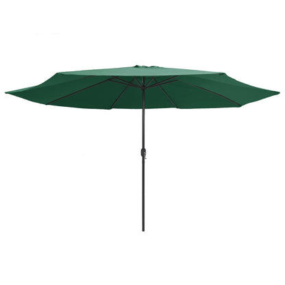 Ombrellone da Giardino con Palo in Metallo 390 cm Verde