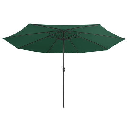 Ombrellone da Giardino con Palo in Metallo 390 cm Verde