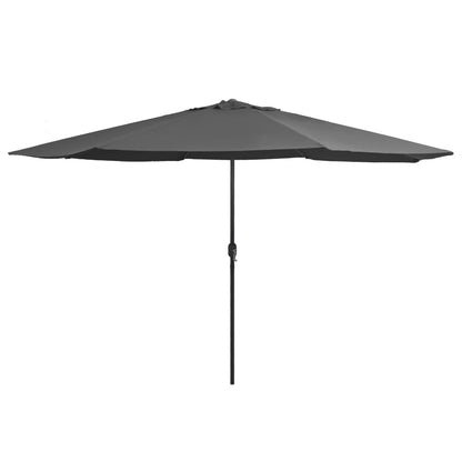 Ombrellone da Giardino con Palo in Metallo 390 cm Antracite