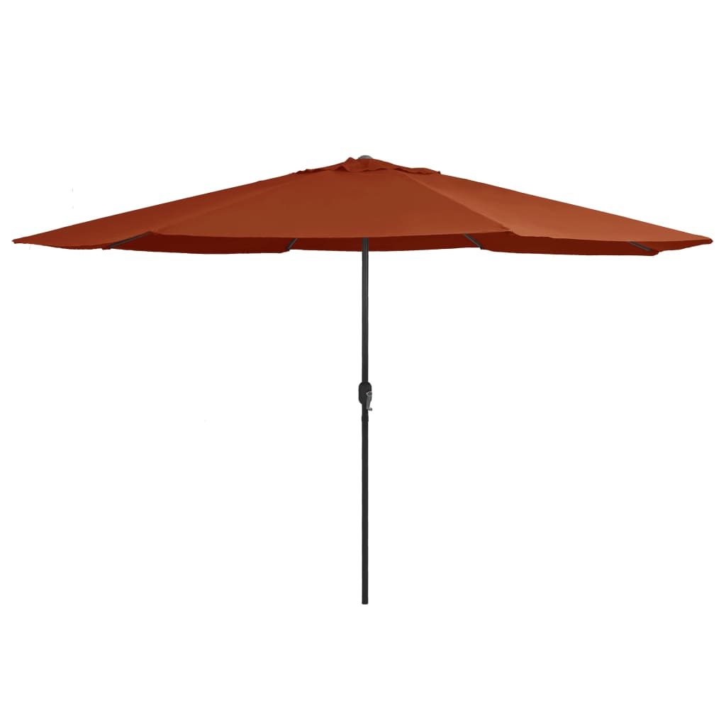 Ombrellone da Giardino con Palo in Metallo 390 cm Terracotta