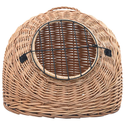 Trasportino per Gatti 45x35x35 cm in Salice Naturale