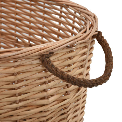 Cesta per Legna con Maniglie 56x40x28 cm Salice Naturale