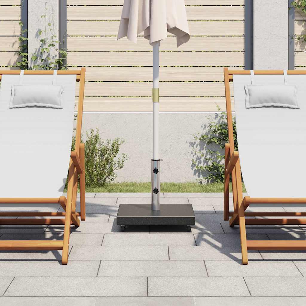 Base per Parasole in Granito 30 kg Quadrata Nera