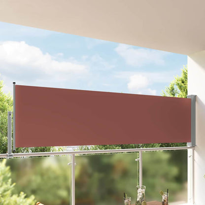 Tenda Laterale Retrattile per Patio 100x300 cm Marrone