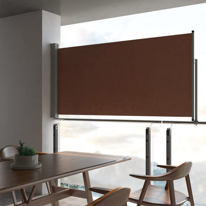Tenda Laterale Retrattile per Patio 120x300 cm Marrone