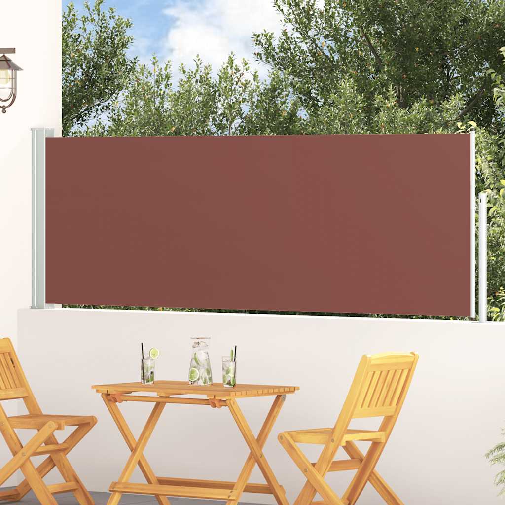 Tenda Laterale Retrattile per Patio 100x300 cm Marrone