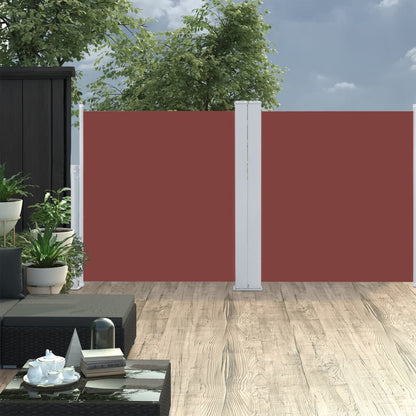 Tenda da Sole Laterale Retrattile Marrone 100x600 cm