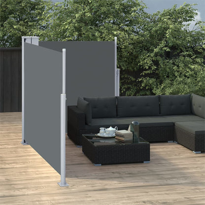 Tenda da sole laterale retrattile antracite 120x600 cm