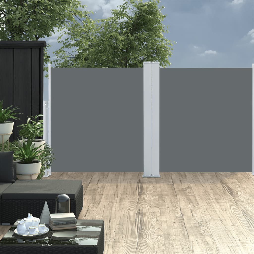 Tenda da sole laterale retrattile antracite 120x600 cm