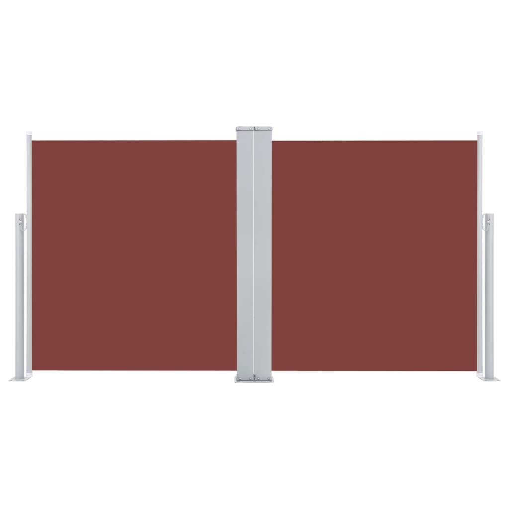 Tenda da Sole Laterale Retrattile Marrone 120x600 cm