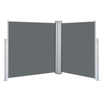 Tenda da Sole Due Lati Retrattile per Patio 170x600cm Antracite