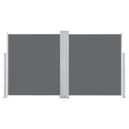 Tenda da Sole Due Lati Retrattile per Patio 170x600cm Antracite
