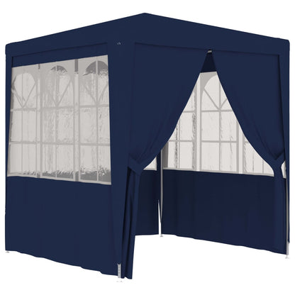 Gazebo Professionale con Pareti 2x2 m Blu 90 g/mÃ‚Â²