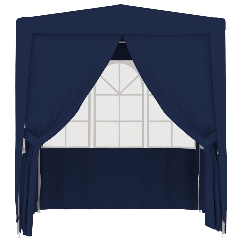 Gazebo Professionale con Pareti 2x2 m Blu 90 g/mÃ‚Â²