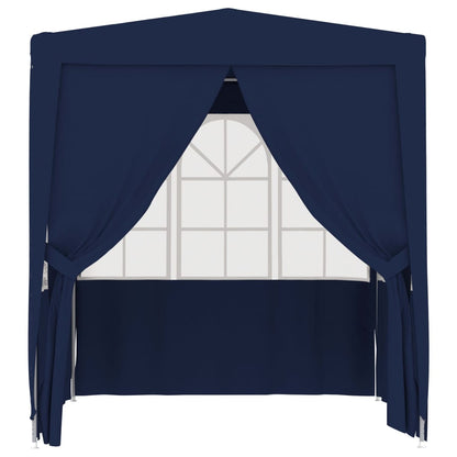 Gazebo Professionale con Pareti 2x2 m Blu 90 g/mÃ‚Â²