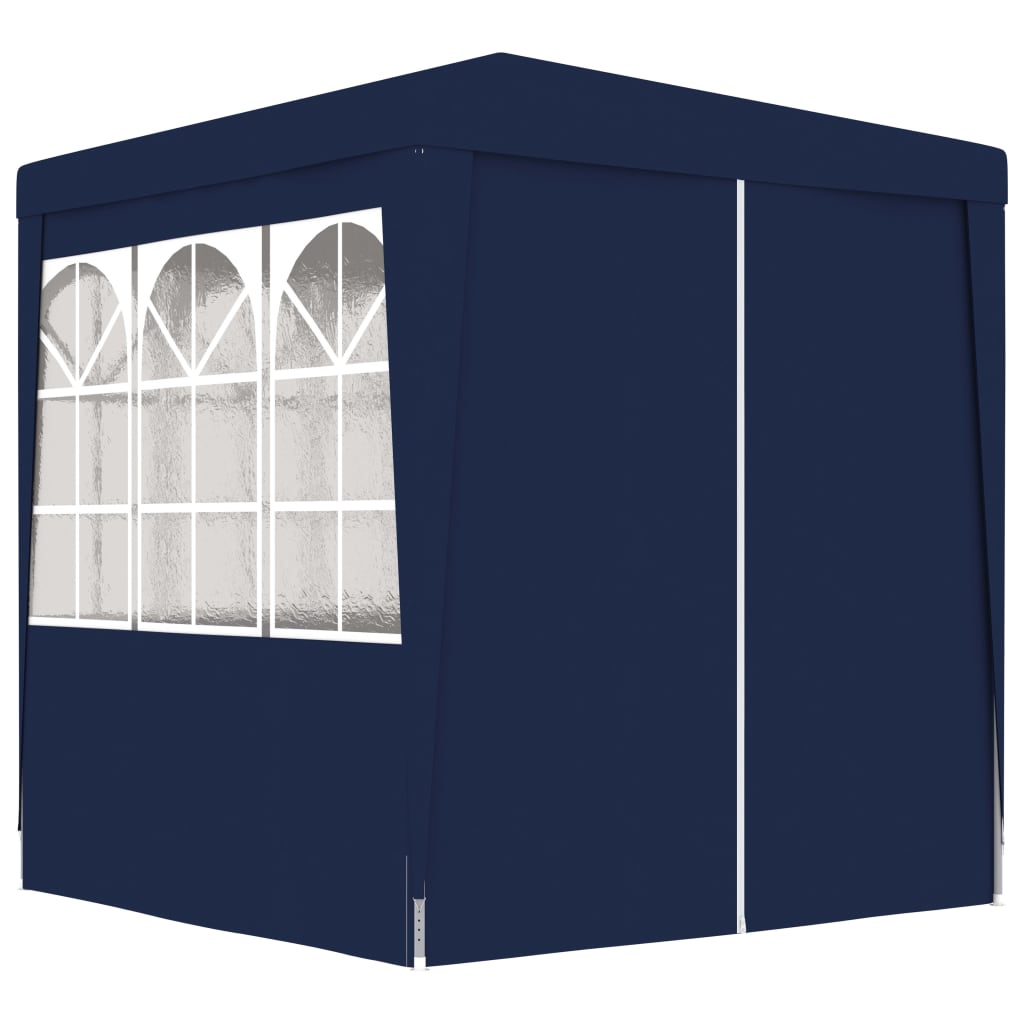Gazebo Professionale con Pareti 2x2 m Blu 90 g/mÃ‚Â²