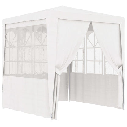 Gazebo Professionale con Pareti 2,5x2,5 m Bianco 90 g/mÃƒâ€šÃ‚Â²