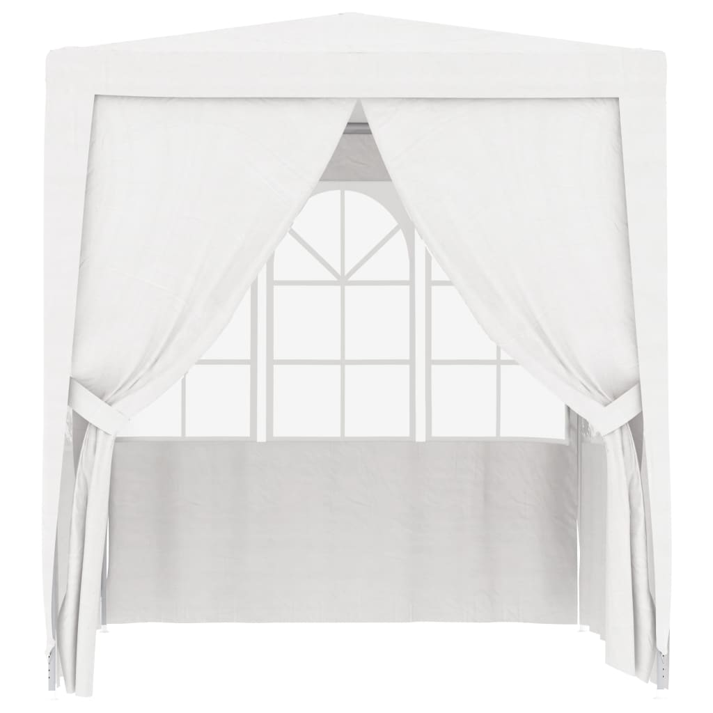 Gazebo Professionale con Pareti 2,5x2,5 m Bianco 90 g/mÃƒâ€šÃ‚Â²
