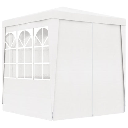 Gazebo Professionale con Pareti 2,5x2,5 m Bianco 90 g/mÃƒâ€šÃ‚Â²