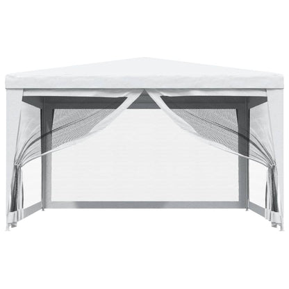Tendone per Feste con 4 Pareti in Rete 4x4 m Bianco