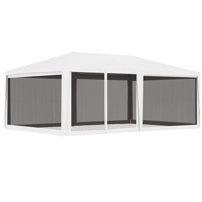 Tendone per Feste con 4 Pareti in Rete 4x6 m Bianco
