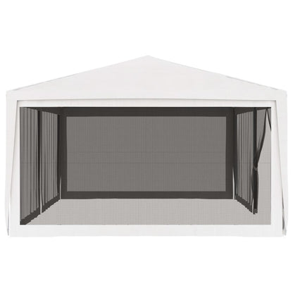 Tendone per Feste con 4 Pareti in Rete 4x6 m Bianco