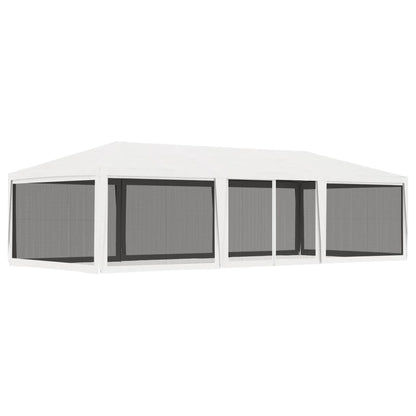 Tendone per Feste con 4 Pareti in Rete 4x9 m Bianco