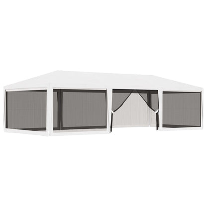 Tendone per Feste con 4 Pareti in Rete 4x9 m Bianco