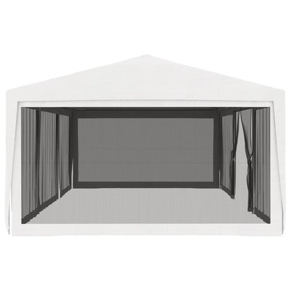 Tendone per Feste con 4 Pareti in Rete 4x9 m Bianco