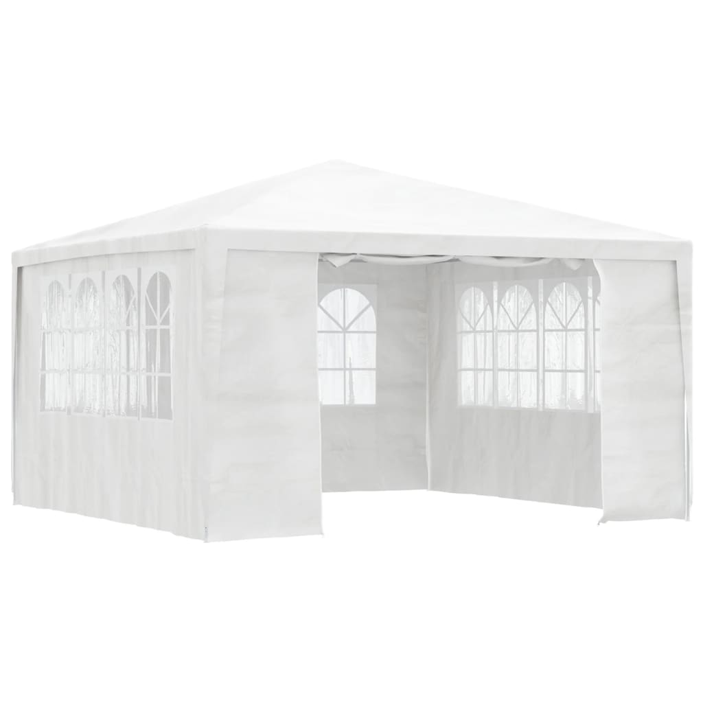 Gazebo Professionale con Pareti 4x4 m Bianco 90 g/mÃƒâ€šÃ‚Â²