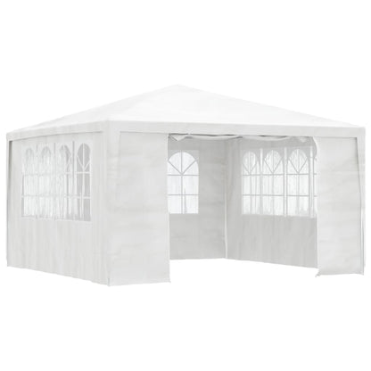 Gazebo Professionale con Pareti 4x4 m Bianco 90 g/mÃƒâ€šÃ‚Â²